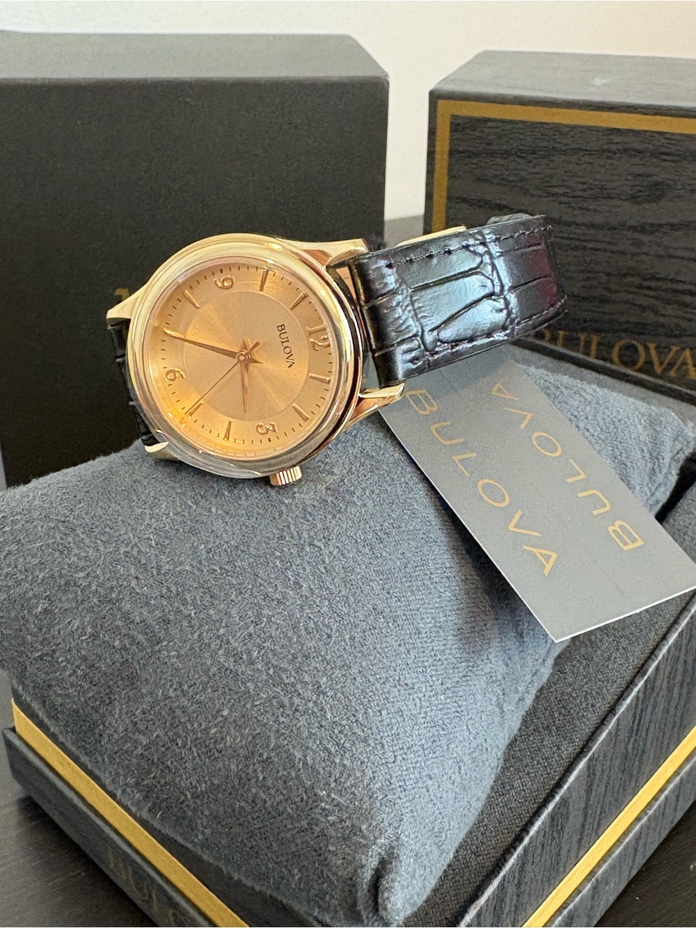 Bulova Ladies Gold and Leather Watch